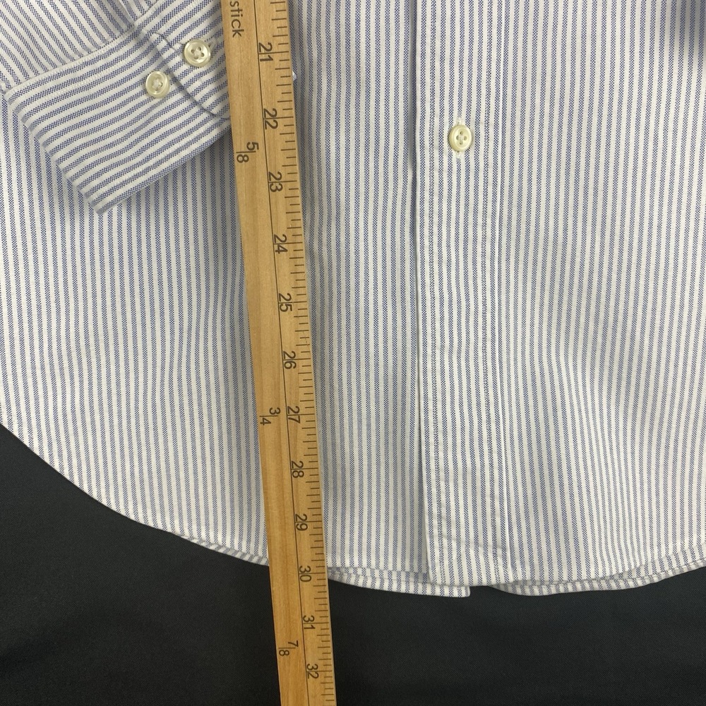 Ralph Lauren Oxford Shirt Mens 15.5-32/33 Blue/White Stripes Classic Fit - Picture 4 of 7